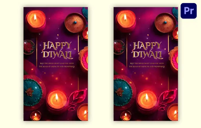 Happy Diwali Wishes Premium 3D E-Card Design Instagram Story